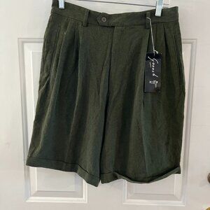 High Waist Green Shorts
